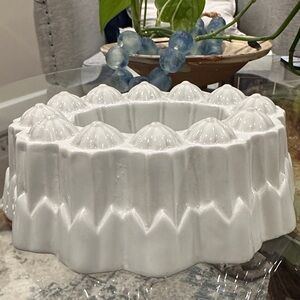 Vintage Shelley Jelly Cecil  White Ceramic Fluted Mold England Rare
